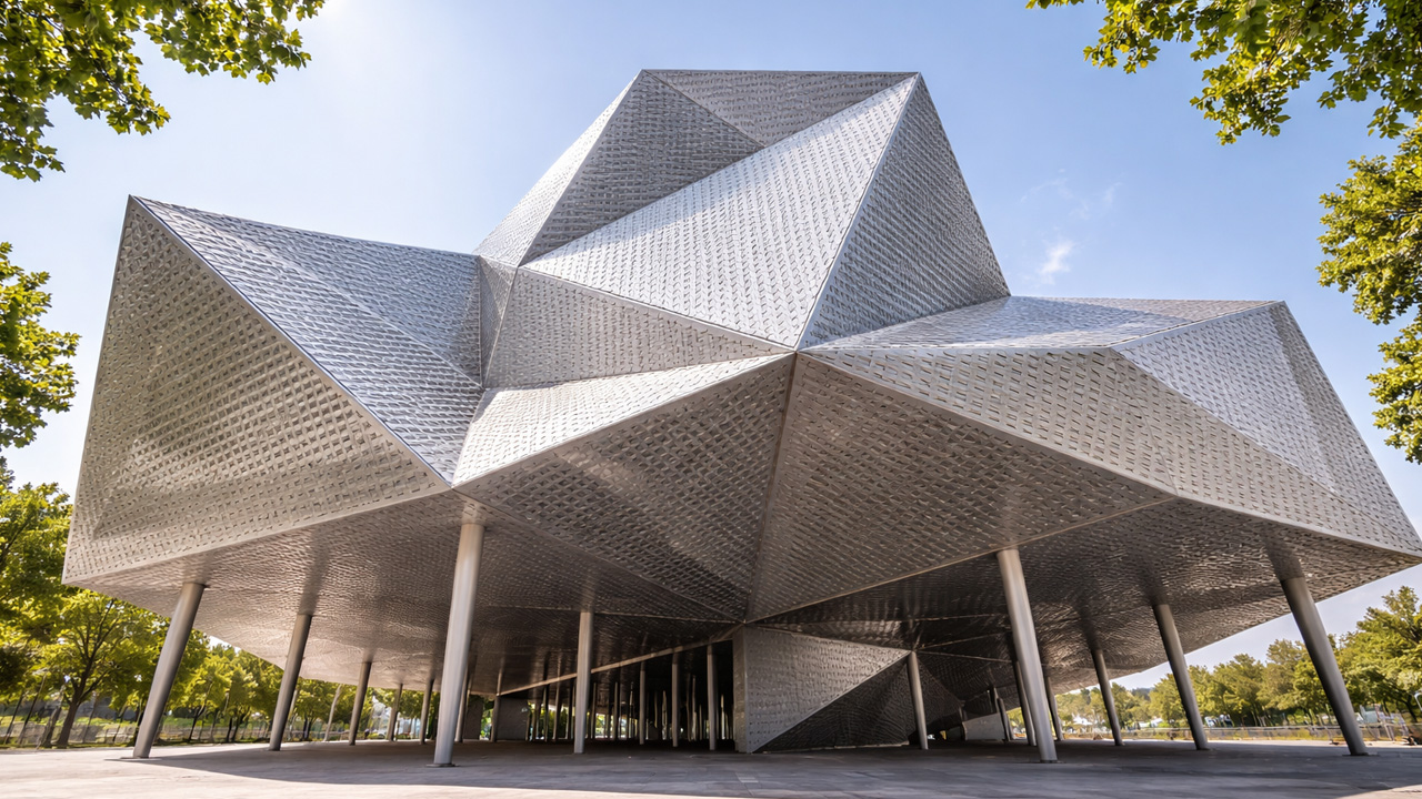 CaixaForum Zaragoza from above: contemporary cultural landmark