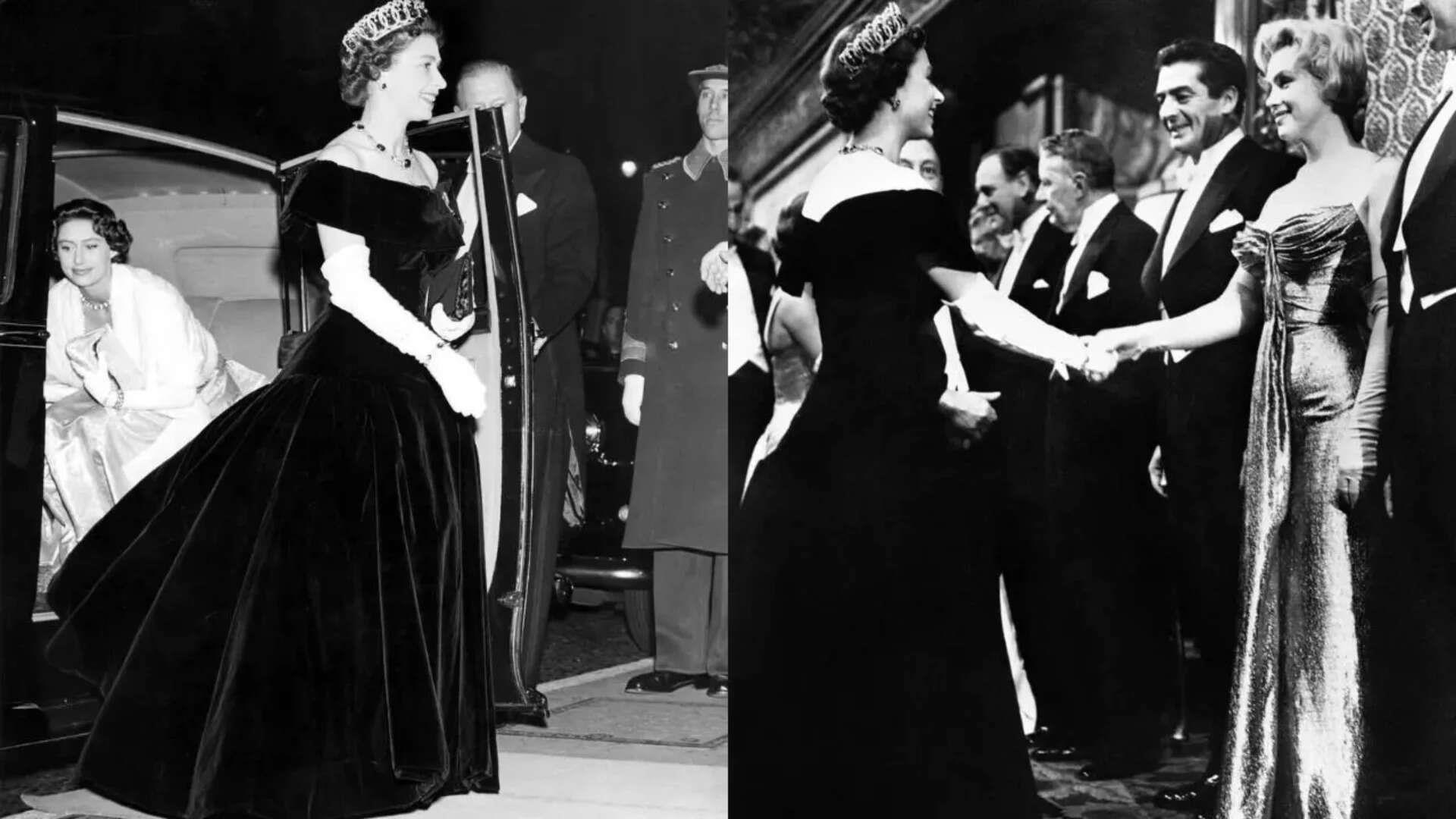 sachin and babi light blue dress New Queen Elizabeth II: Her Life in Style exhibition main image 1