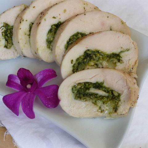 Pesto Cheesy Chicken Rolls