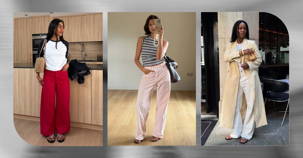 Coloured jeans outfit ideas