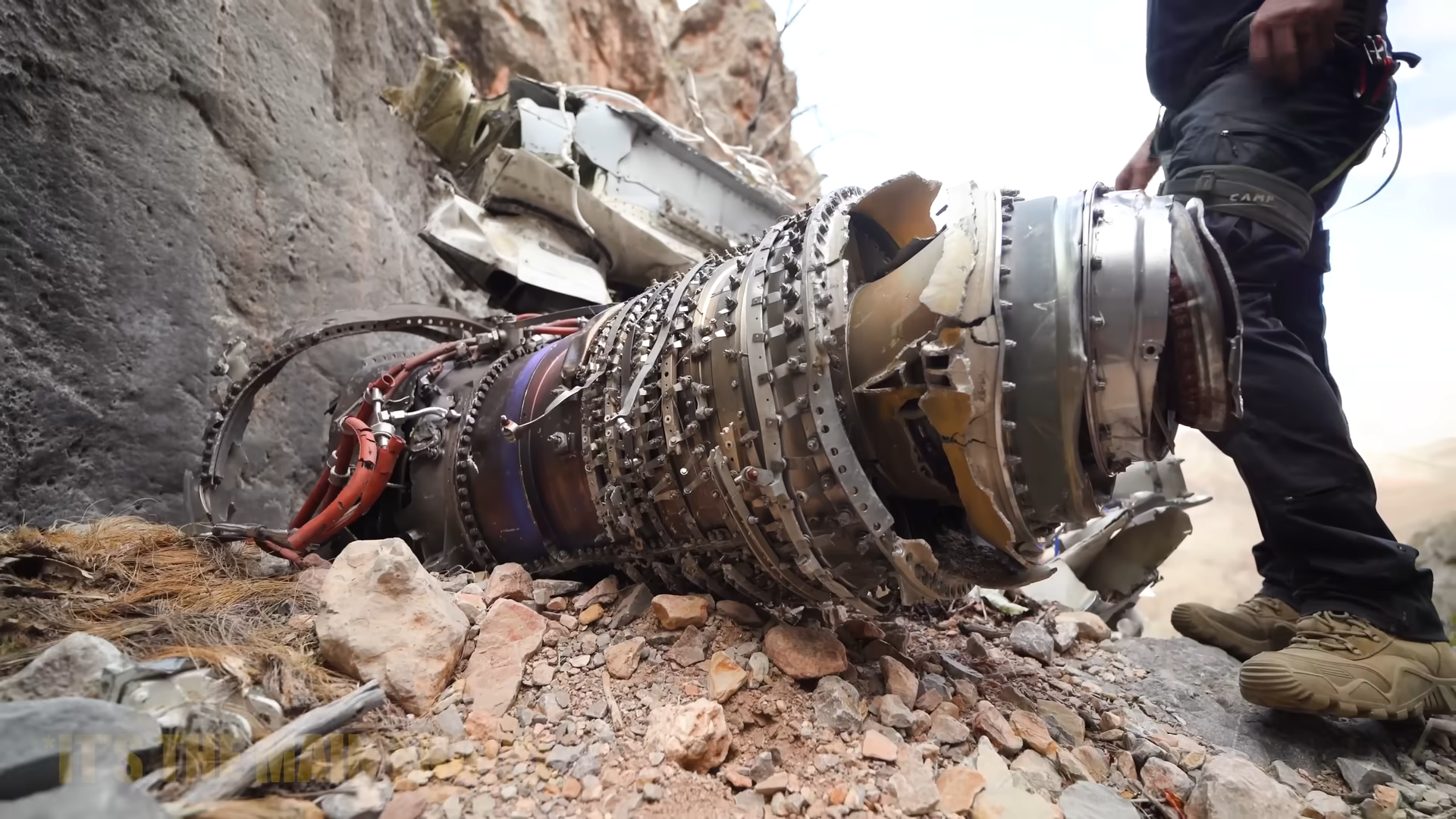 They found a crashed warplane deep in the canyon