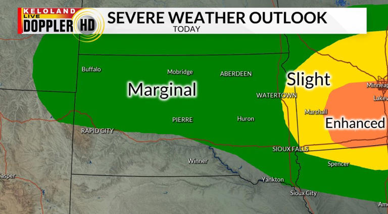 Severe weather expected later today in parts of KELOLAND