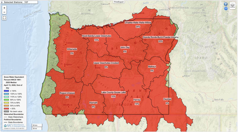 Winter storm watch issued for Oregon mountain passes