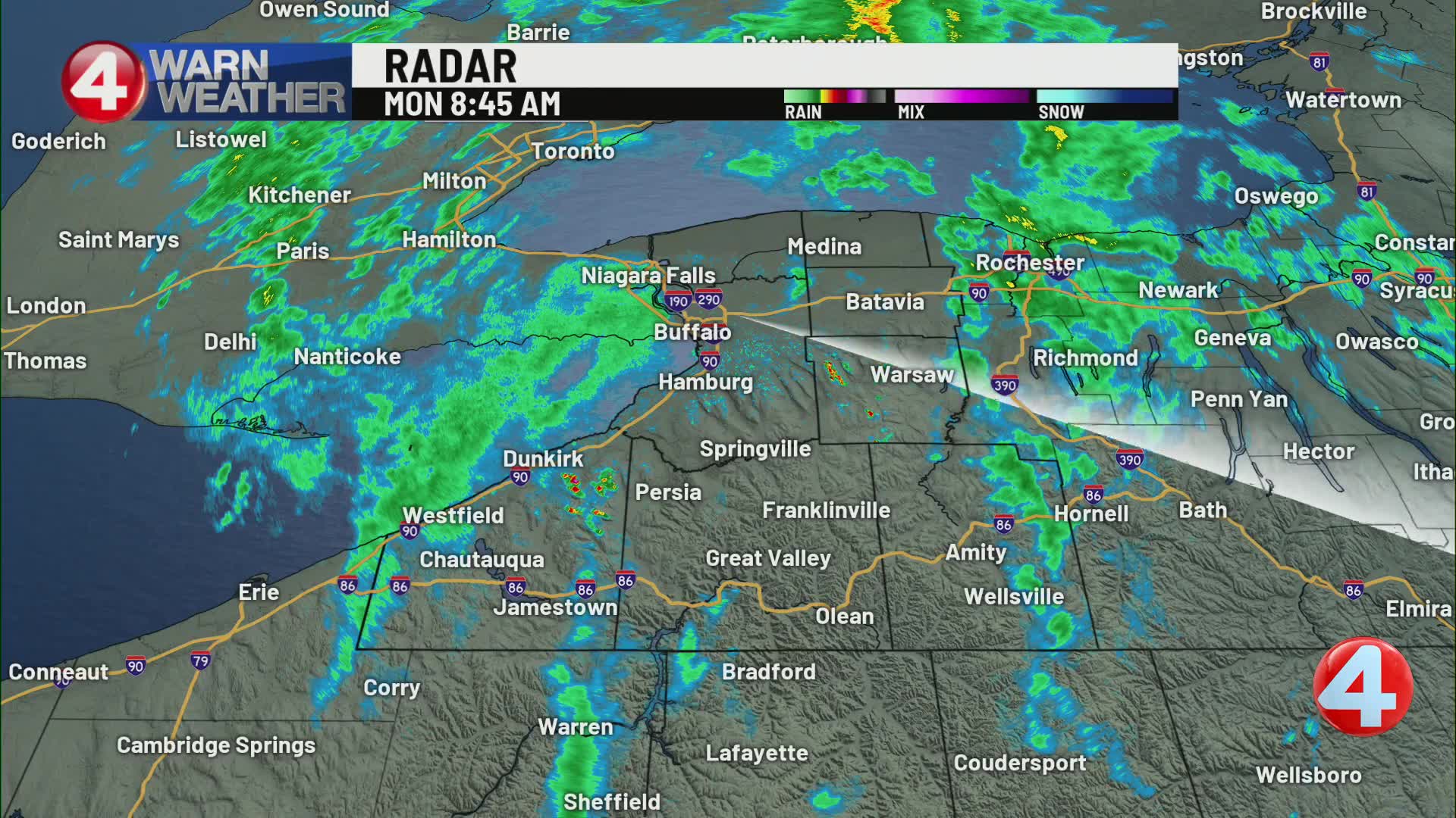 Buffalo weather update: 8:45 a.m., 4/13/26
