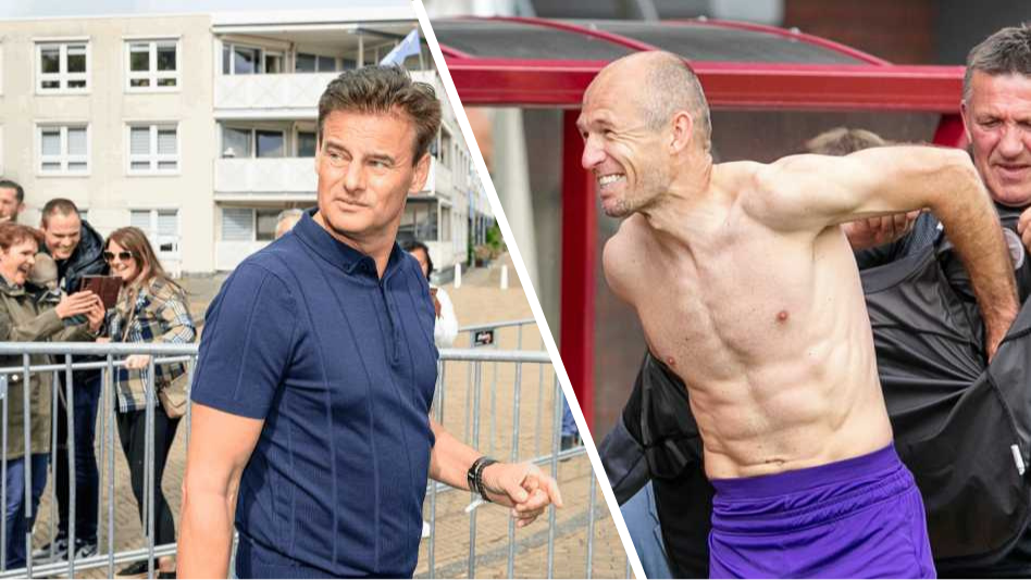 Video| Arjen Robben geeft Wilfred Genee duw: 'Jij moet je er niet mee ...
