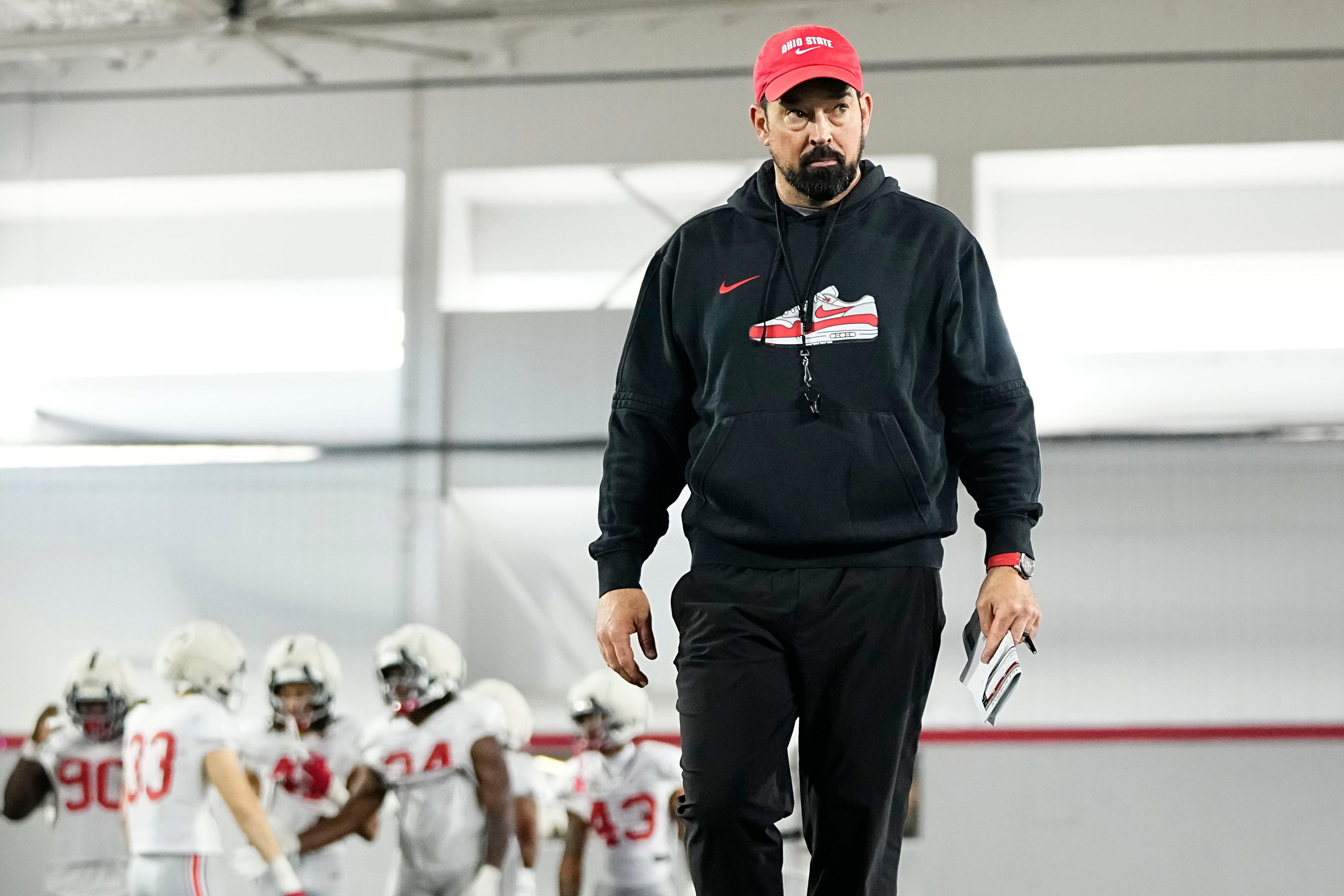 Ohio State coach Ryan Day speaks ahead of spring game. Watch here