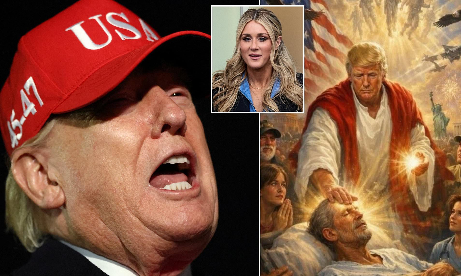 Outrage from Trump's closest allies after GOD image goes viral