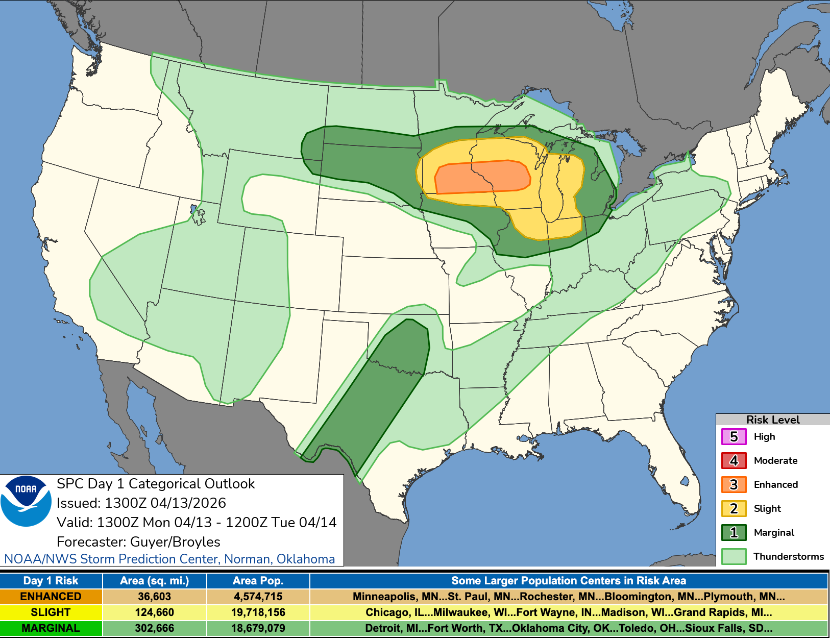 Severe weather returns to Great Lakes. See cities at greatest risk<br><br>