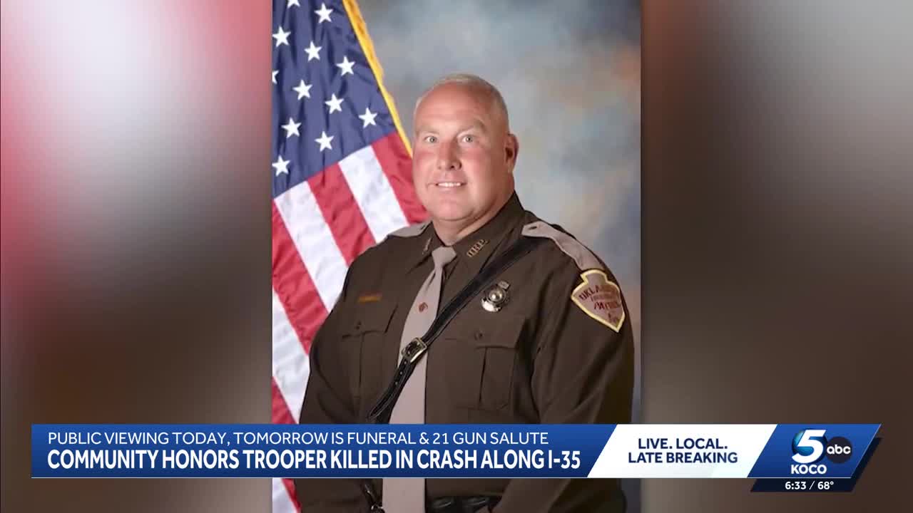 Public viewing to honor Oklahoma trooper killed in I-35 crash