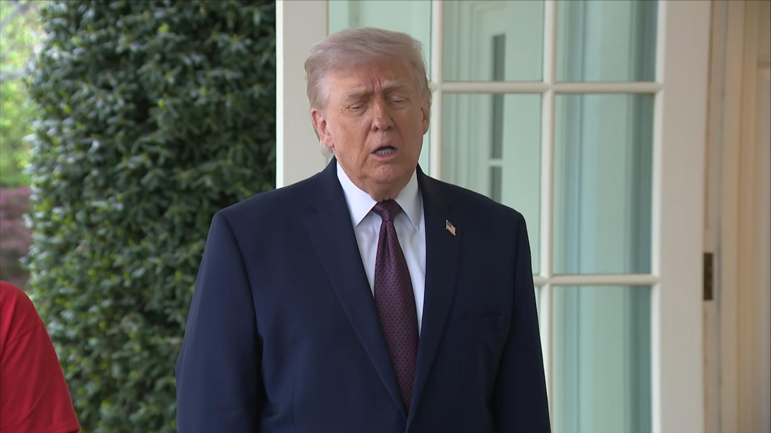 President Trump addresses the media<br>