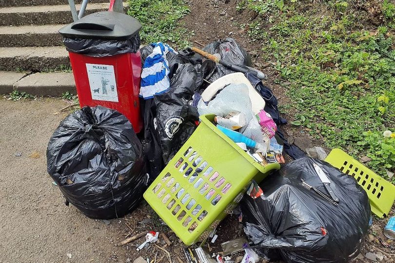 Range Rover driver dumped knives and bags of waste at beauty spot