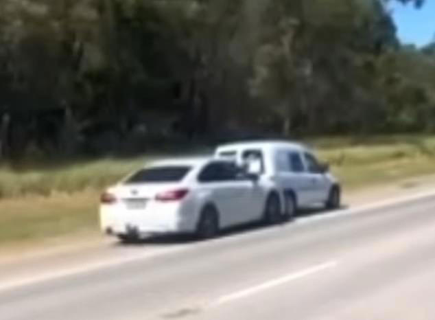 Shocking footage of 'road rage attack' on tradie's van