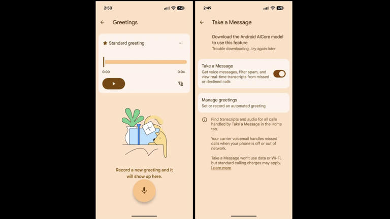 Google Pixel beta adds custom voicemail greetings to Take a Message