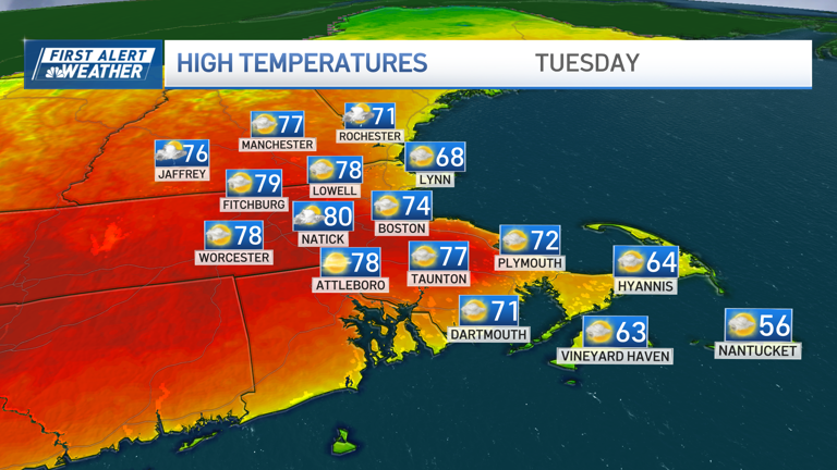 Severe weather possible Tuesday in Mass., temps could reach 80 for some