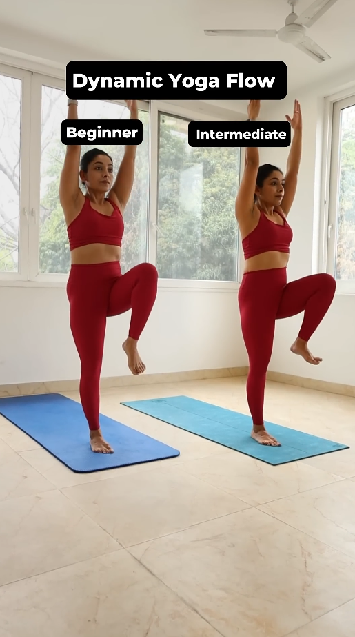 Same yoga flow different levels and a result that still feels strong