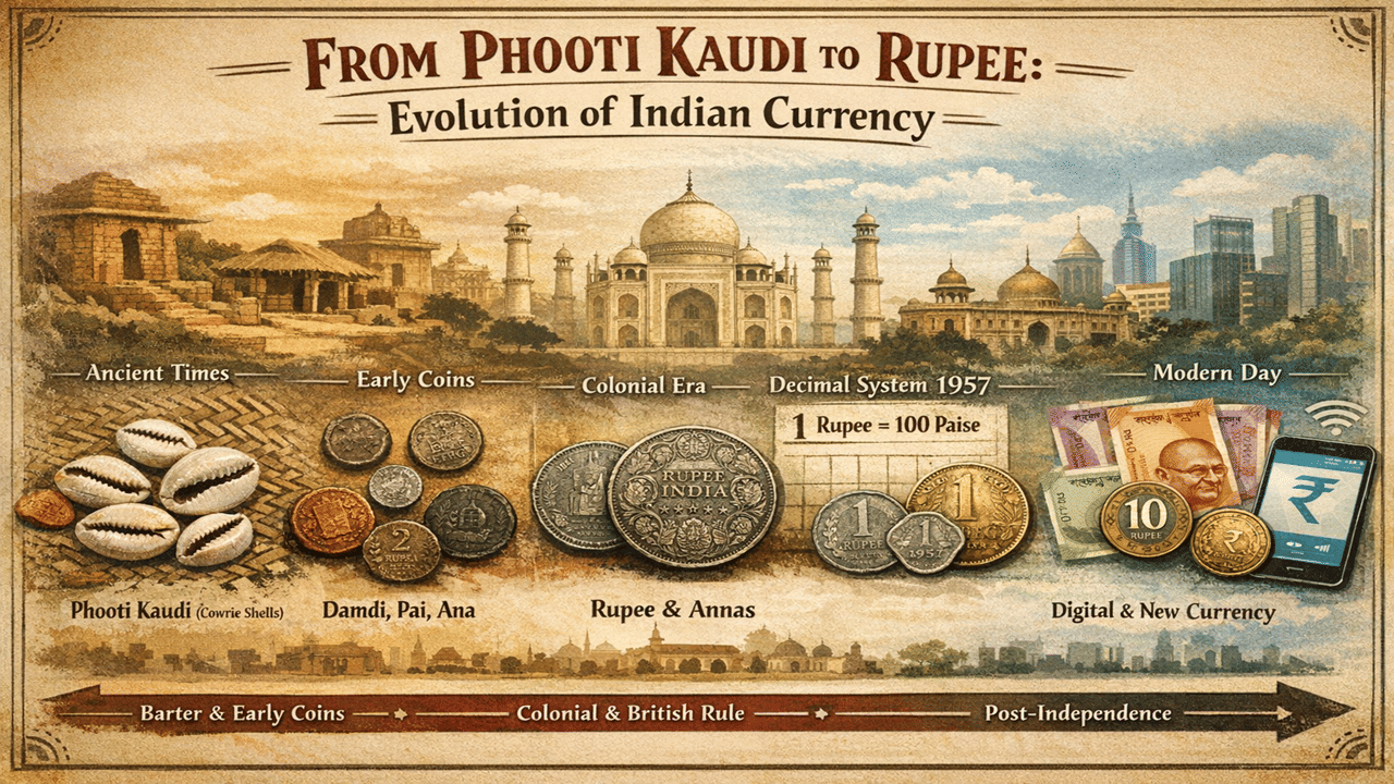 From Phooti Kaudi to rupee; tracing evolution of Indian currency