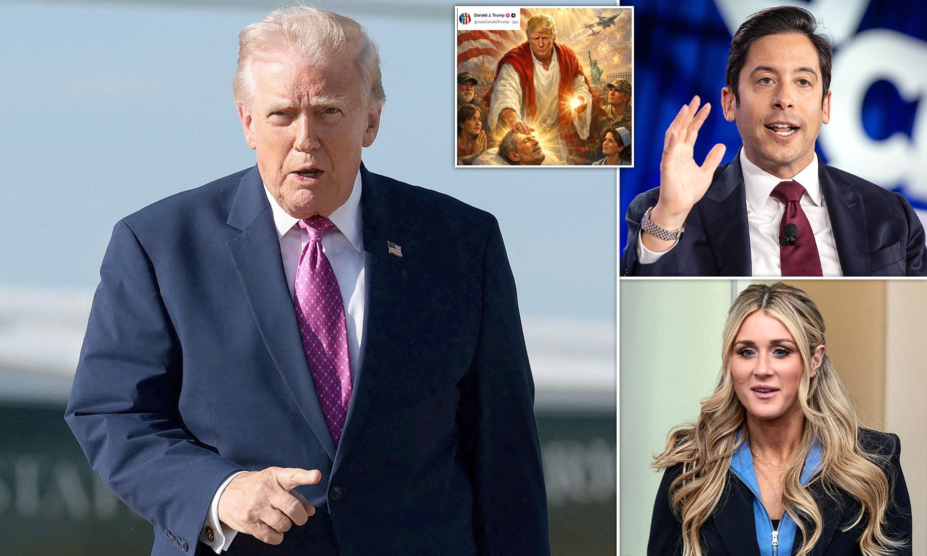 Trump's allies beg him to show 'humility' after Christ image - and Iran ...