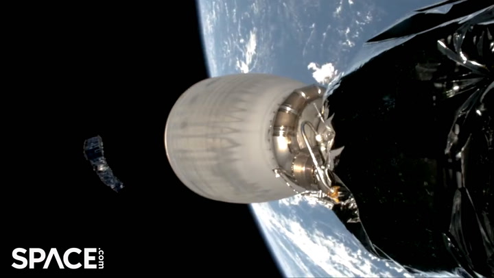 Experience the stunning deployment of SpaceX Starlink satellites from space