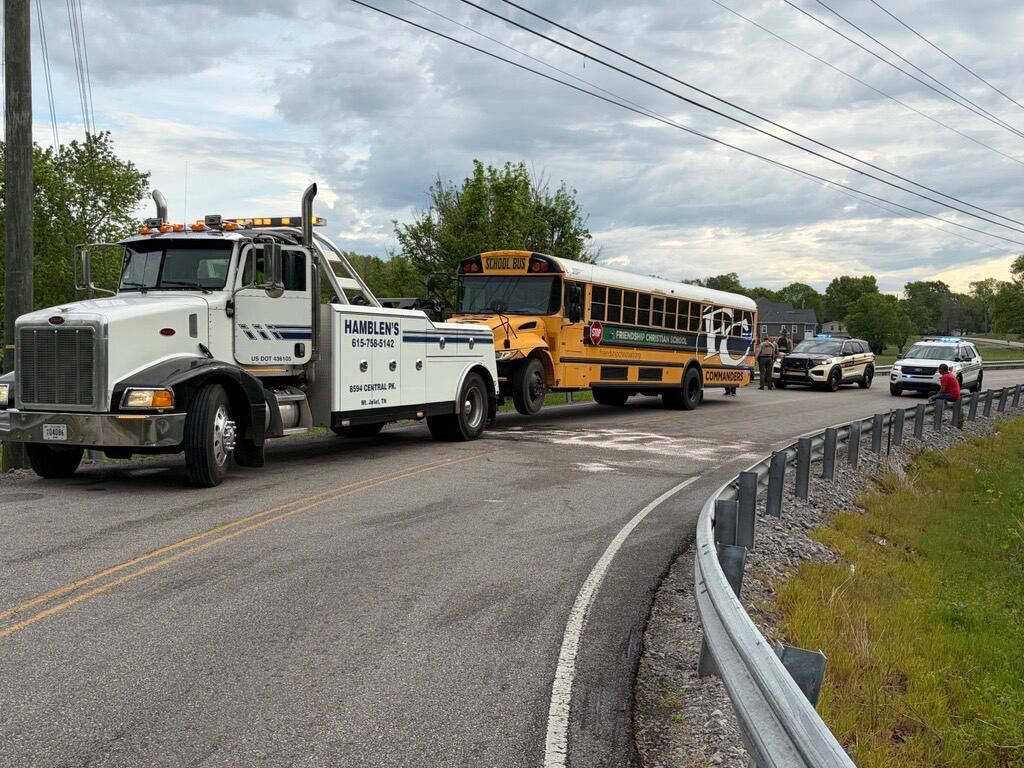 No students aboard when school bus and SUV collide in Wilson County