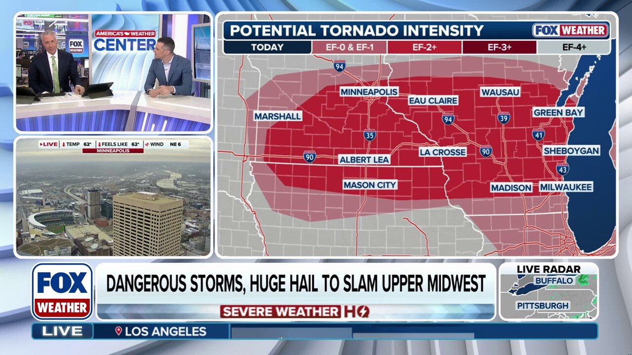 Upper Midwest braces for heightened risk of large hail, tornadoes as ...