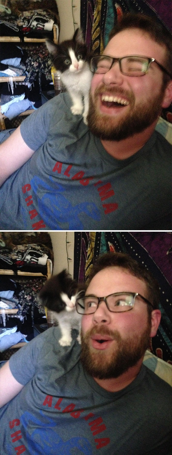 30 Adorable Photos Of Cat Dads And Their Furry Friends