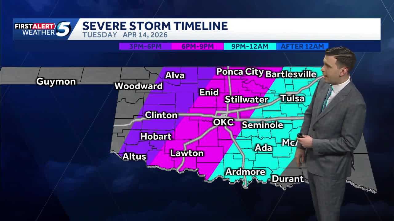 Timeline: Severe weather risk upgraded as storms come with low tornado ...