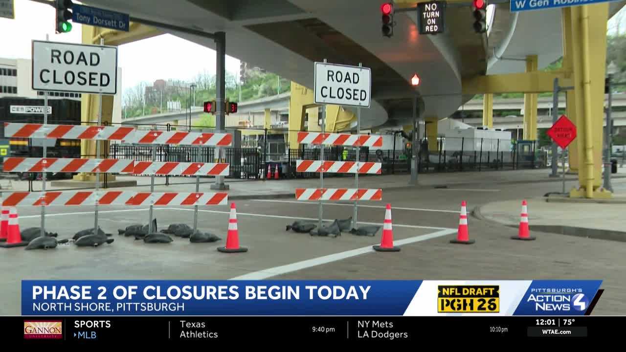 Phase 2 of road closures for NFL Draft go into place on Pittsburgh's ...