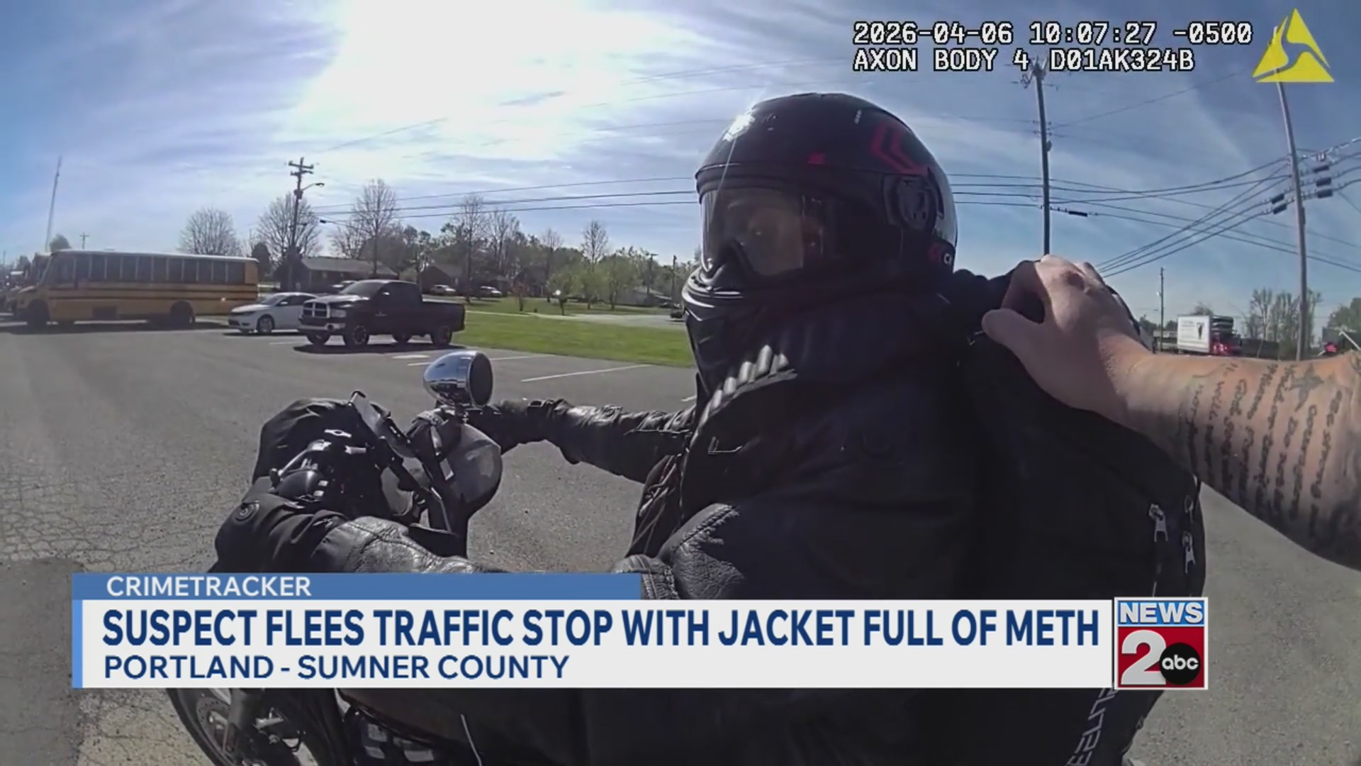 Man flees Sumner County traffic stop with jacket full of meth