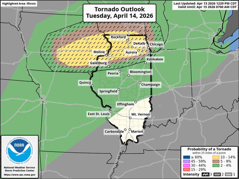 Illinois faces active week of thunderstorms with severe risk