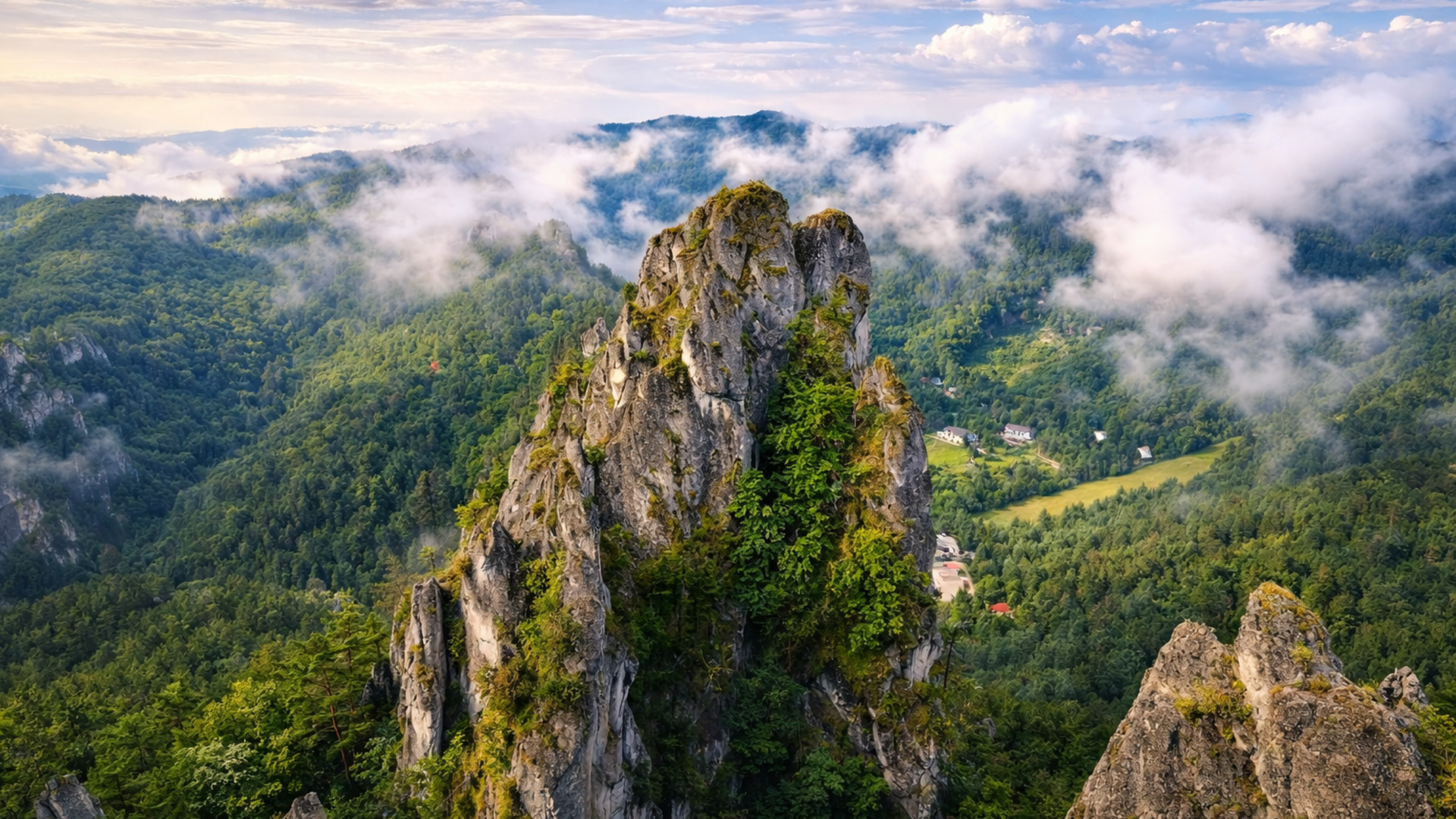 Unusual rock formations rising above Slovakia’s landscape