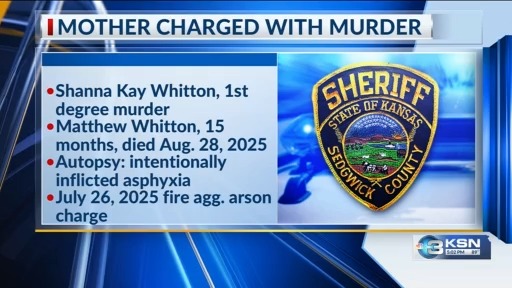 Kansas mother charged in death of her 15-month-old son