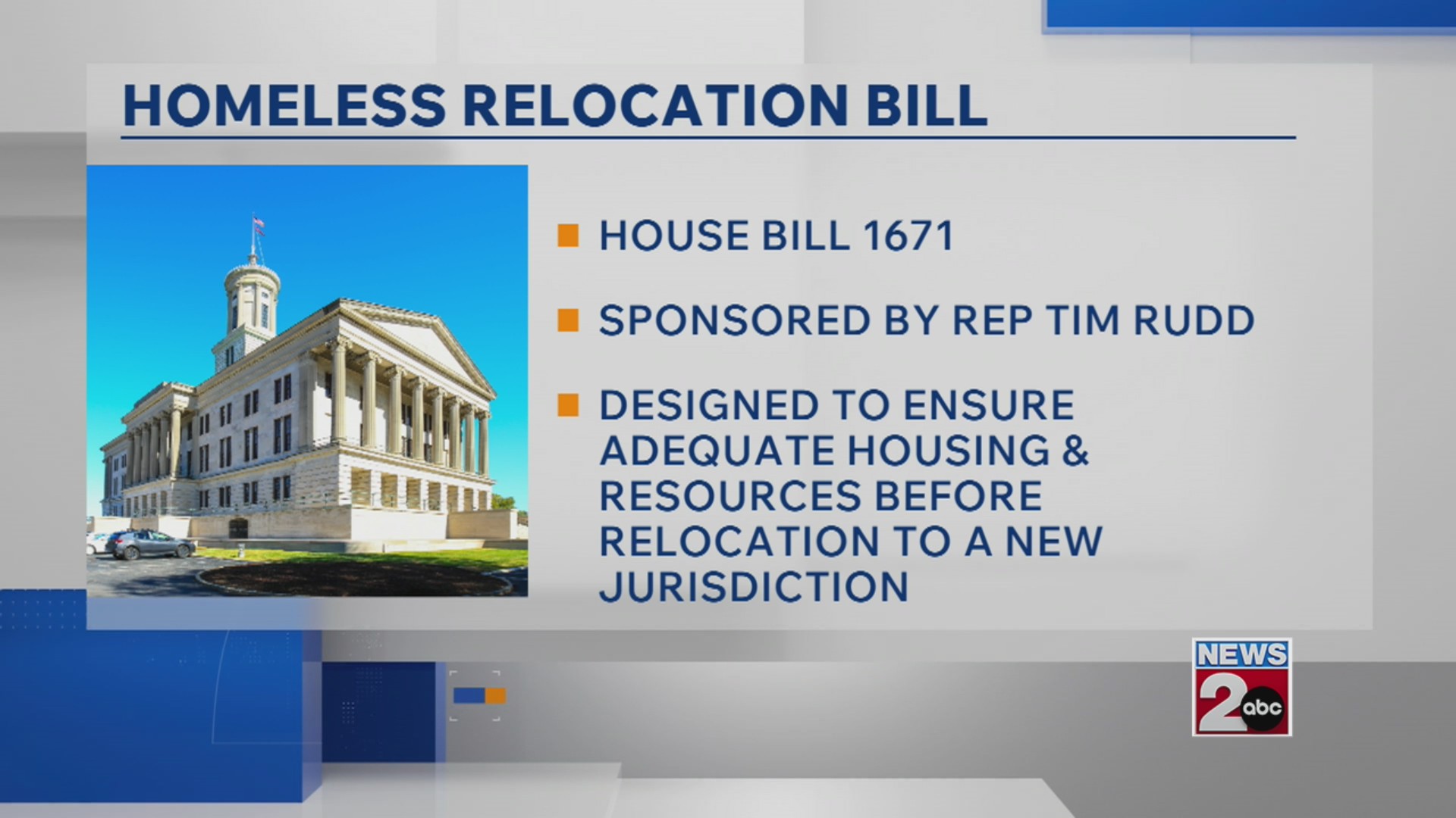 Homeless relocation bill in Tennessee