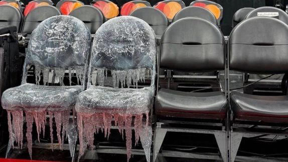 Raptors nod to Drake's rumored 'Iceman' album with icy seat display