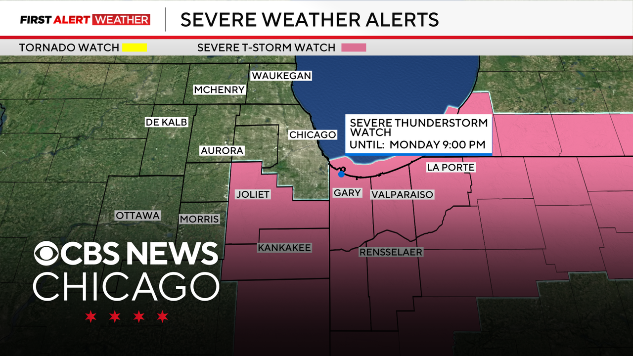Parts of Chicago area, NW Indiana under severe thunderstorm watch