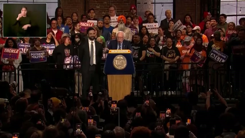 Mamdani interrupted by WWE-style gatecrasher during milestone speech<br>