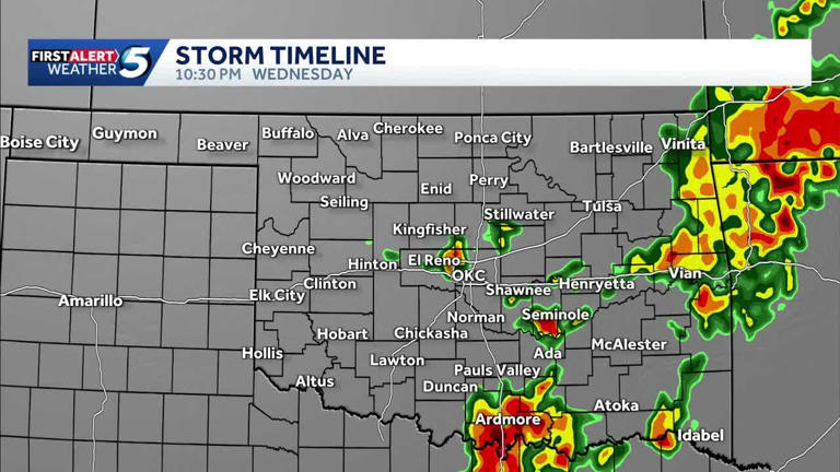 Timeline: Tornado threat increases across Oklahoma amid severe weather ...