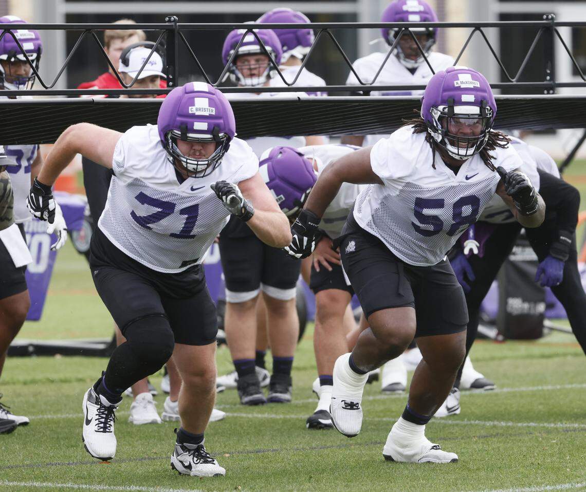 TCU football notebook: Offensive line starting to jell in new scheme