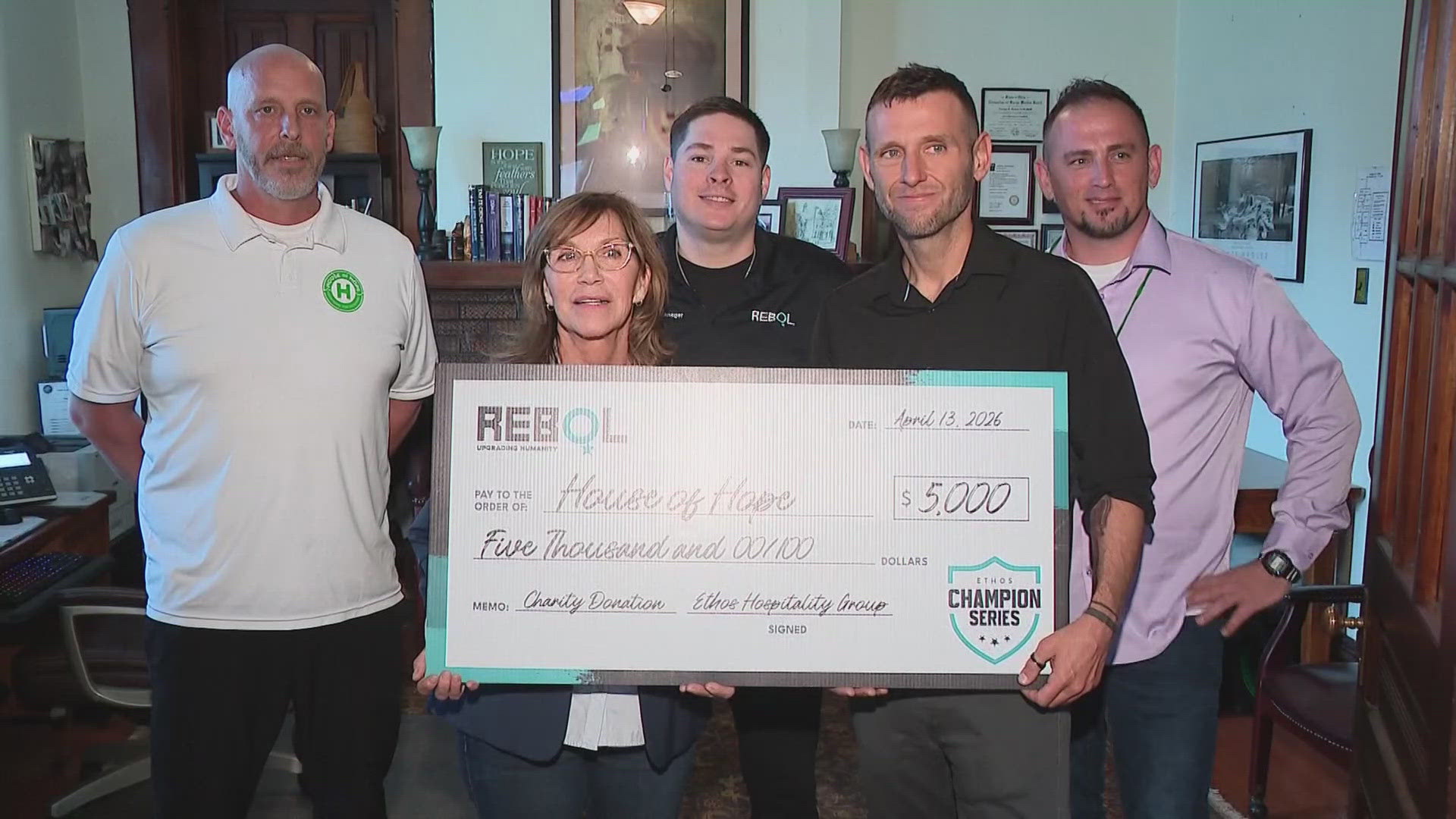 REBOL and MMA fighter Lance Palmer present $5,000 check to local ...