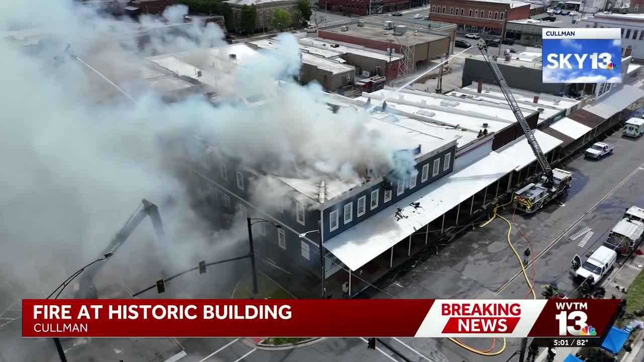 It's heart-wrenching: Fire destroys historic Alabama building
