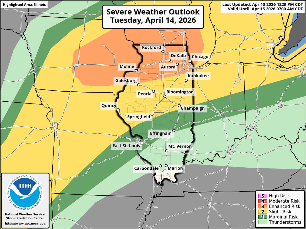 Illinois faces active week of thunderstorms with severe risk
