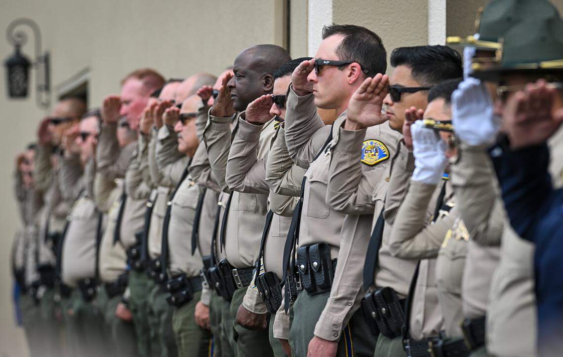 Body of Tulare County deputy killed in line of duty escorted to funeral ...