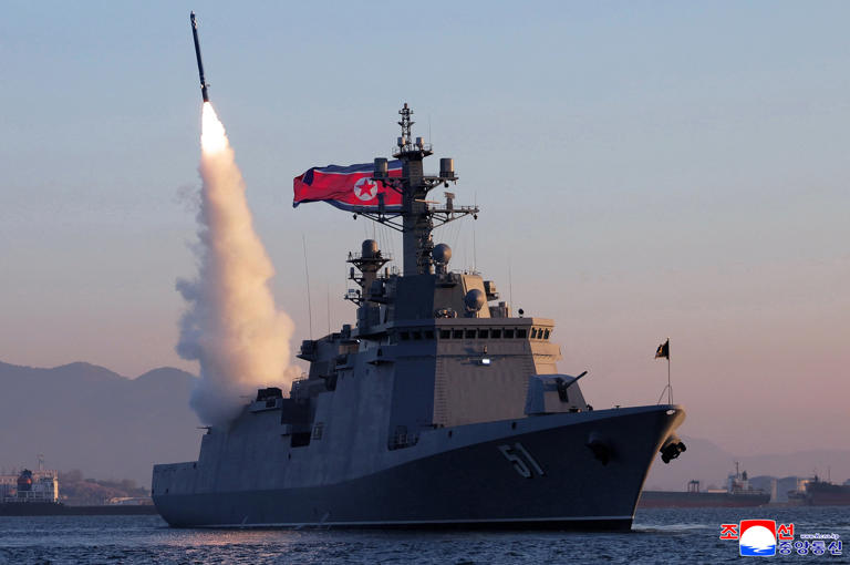Kim Jong-un observes destroyer-launched mixed missile test