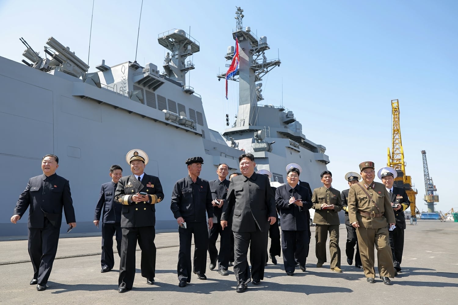 Kim Jong-un observes destroyer-launched mixed missile test