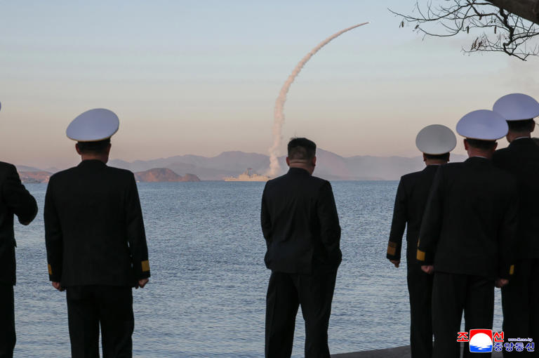 Kim Jong-un observes destroyer-launched mixed missile test