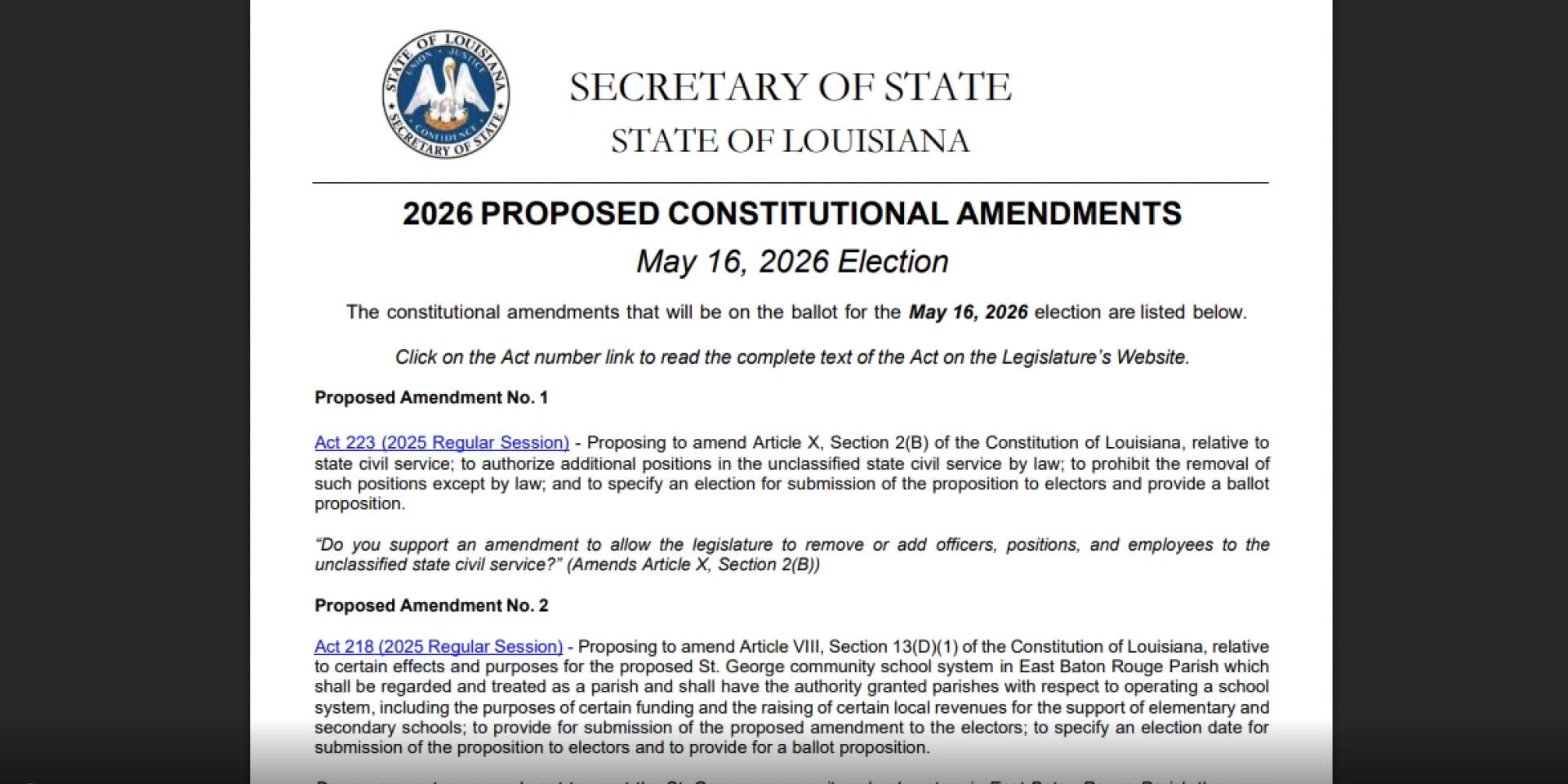Experts break down constitutional amendments on May ballot