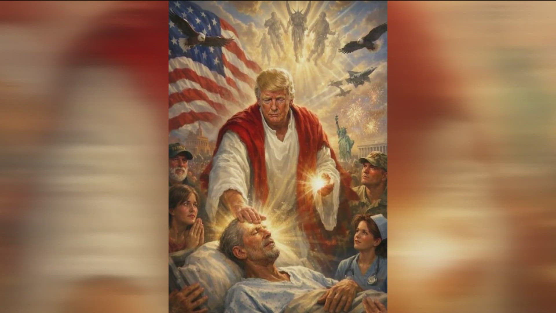 Trump's post depicting himself as Jesus-like figure sparks backlash ...