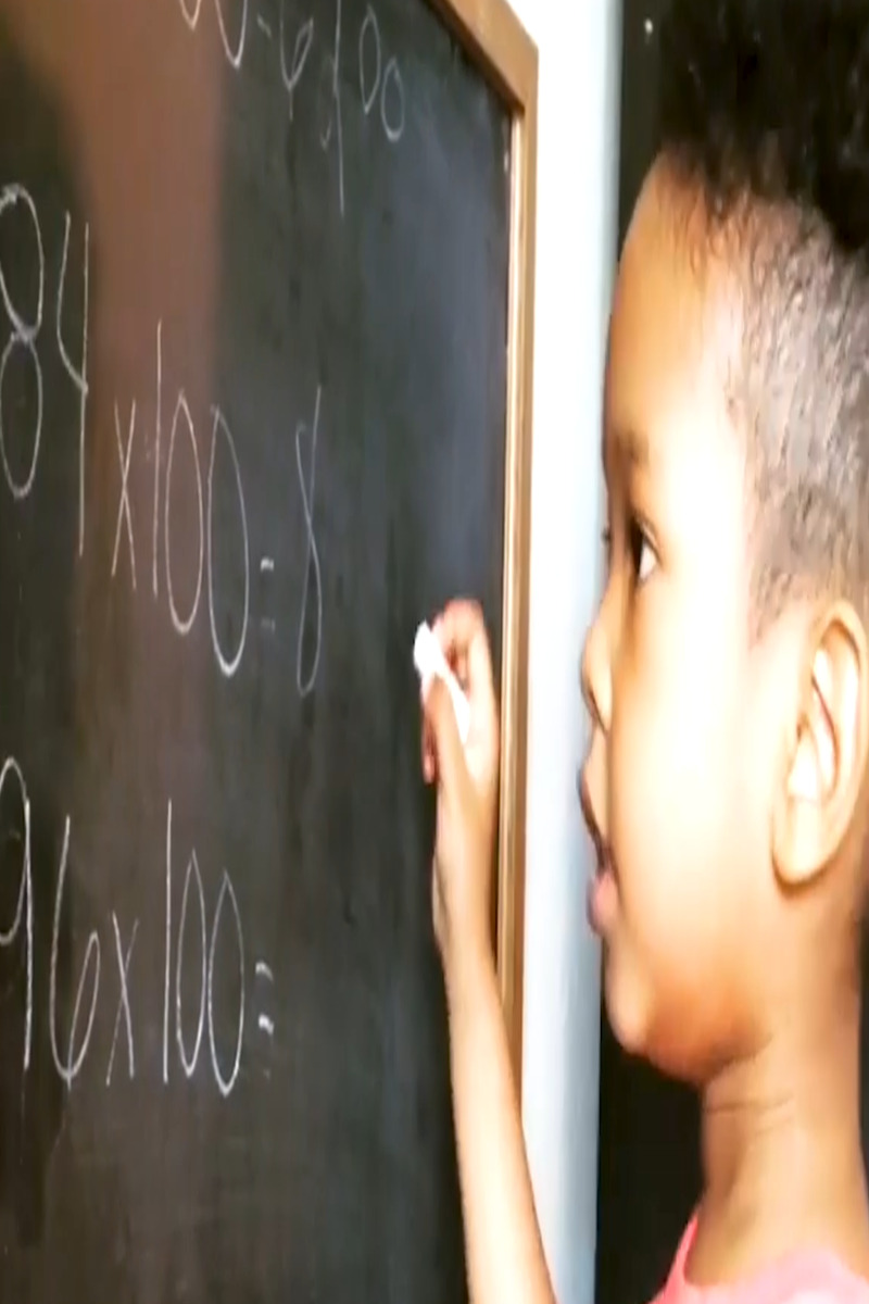 5-year-old math genius loves algebra