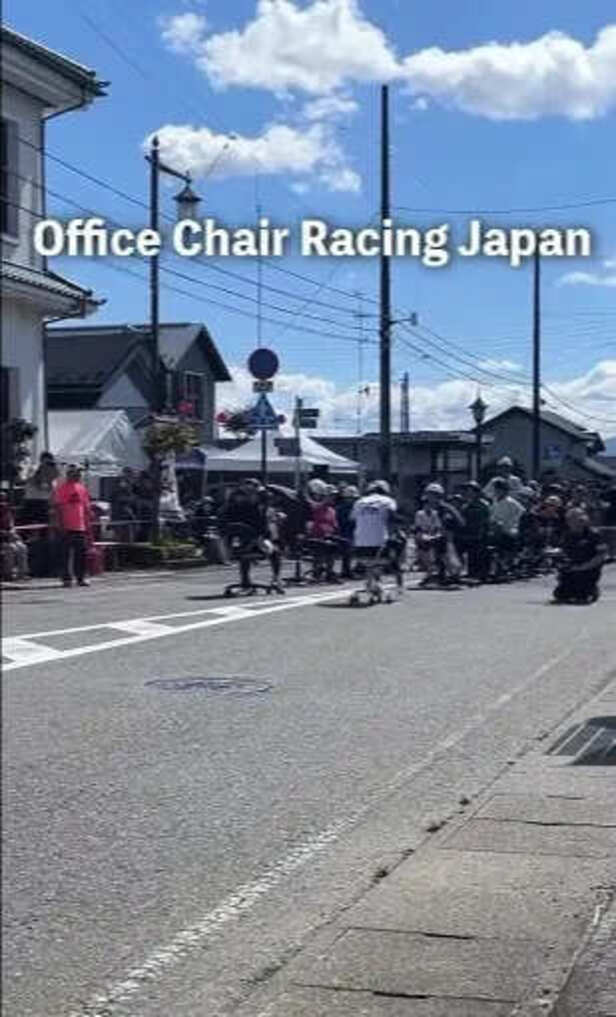 Japan's office chair racing: From mundane to must-see