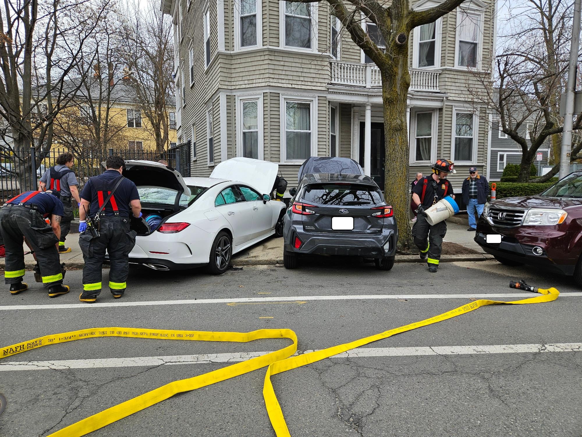 Vehicle crashes into building in Cambridge