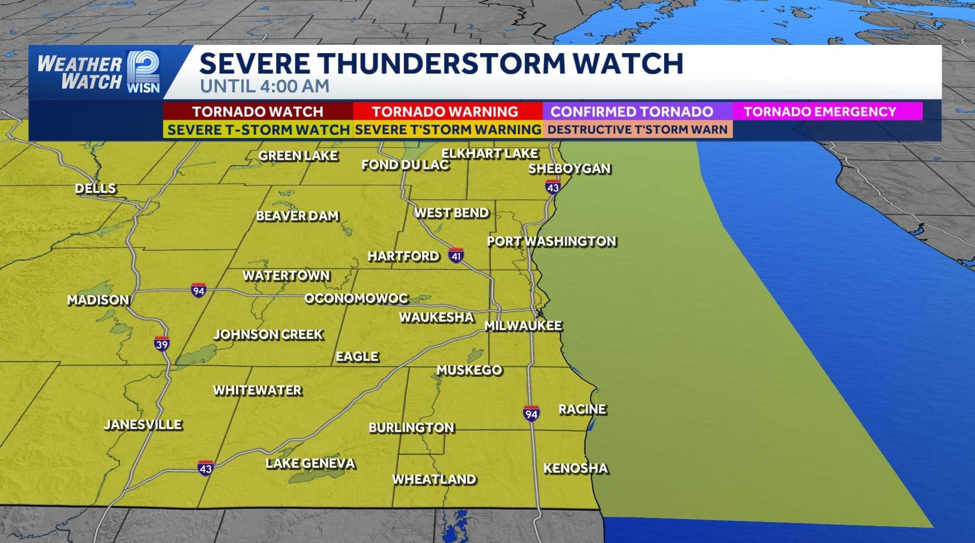 Severe thunderstorm watch expires in southeast Wisconsin